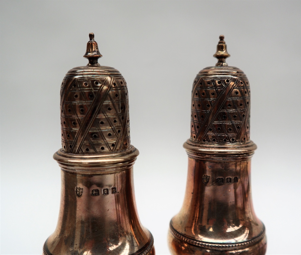 A George V silver married cruet, with five bottles, various dates, - Image 4 of 5