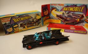 A Corgi Toys rocket firing Batmobile with Batman and Robin, No.