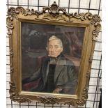 19th century British School Head and shoulders portrait of a gentleman Watercolour 38 x 32cm