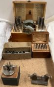 A Boley watch / clock makers staking kit, cased together with a another box of stakes,