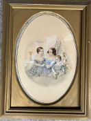 J L Oldmeadow Three girls Watercolour Signed