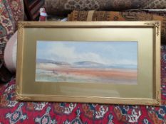 Alfred Parkman A coastal scene with children in the foreground Watercolour Signed