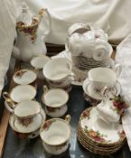 A Royal Albert Lavender Rose pattern part tea set,