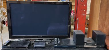 A Panasonic Viera 50" 3D flat screen television, model No.