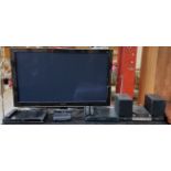 A Panasonic Viera 50" 3D flat screen television, model No.