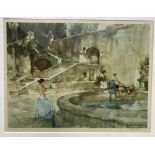 After William Russell Flint Female figures bathing A print Signed in pencil to the margin Together