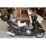 A new 50cc Sports Scooter from direct bikes model number DB50QT-11 in black, includes, screen,