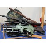 A collection of model guns,