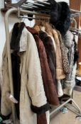 A Regency furs coat together with a collection of fur coats and stoles etc