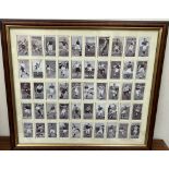 Framed cigarette cards for Churchman's cigarettes of Association footballers