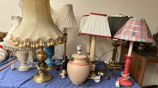 A collection of table lamps ***TO BE RE-OFFERED IN A FUTURE SALE FOR ESTIMATES OF £30-40***