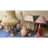 A collection of table lamps ***TO BE RE-OFFERED IN A FUTURE SALE FOR ESTIMATES OF £30-40***