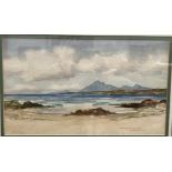 P Macgregor Wilson A beach scene Watercolour Signed