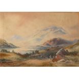 E L Herring A mountainous landscape Watercolour Signed and dated 1887 39 x 57cm ***TO BE RE-OFFERED