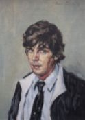 David Griffiths John Owen Head and shoulders portrait Oil on board Signed and dated 1981 34 x