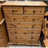 A 20th century pine chest,