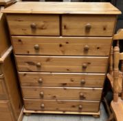 A 20th century pine chest,
