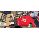 Sporting memorabilia - a collection of WRU Cymru rugby shirts, ties, signed rugby ball,