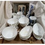 Coalport dishes together with National Trust cups and saucers,