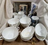 Coalport dishes together with National Trust cups and saucers,