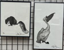 Julian Williams Squirrel Artists proof Signed, together with another of a Pelican no.