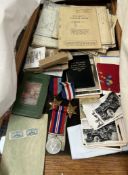 Three World War II medals including The 1939-1945 Star,