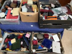 A large collection of jewellery boxes