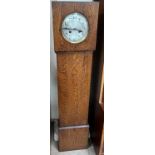 A 20th century oak grandmother clock,