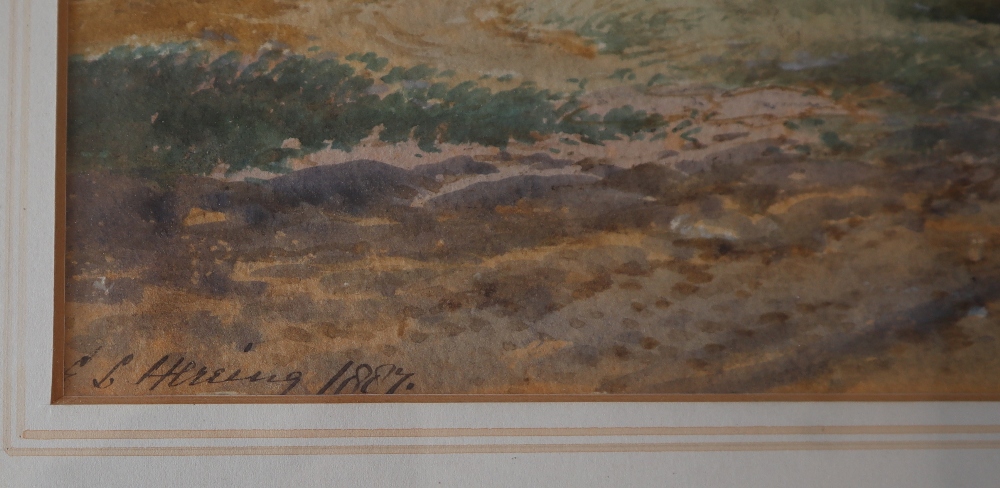 E L Herring A mountainous landscape Watercolour Signed and dated 1887 39 x 57cm ***TO BE RE-OFFERED - Image 4 of 4