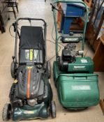 A Qualcast Classic petrol lawn mower together with a BMC Lawn Racer CONDITION REPORT: