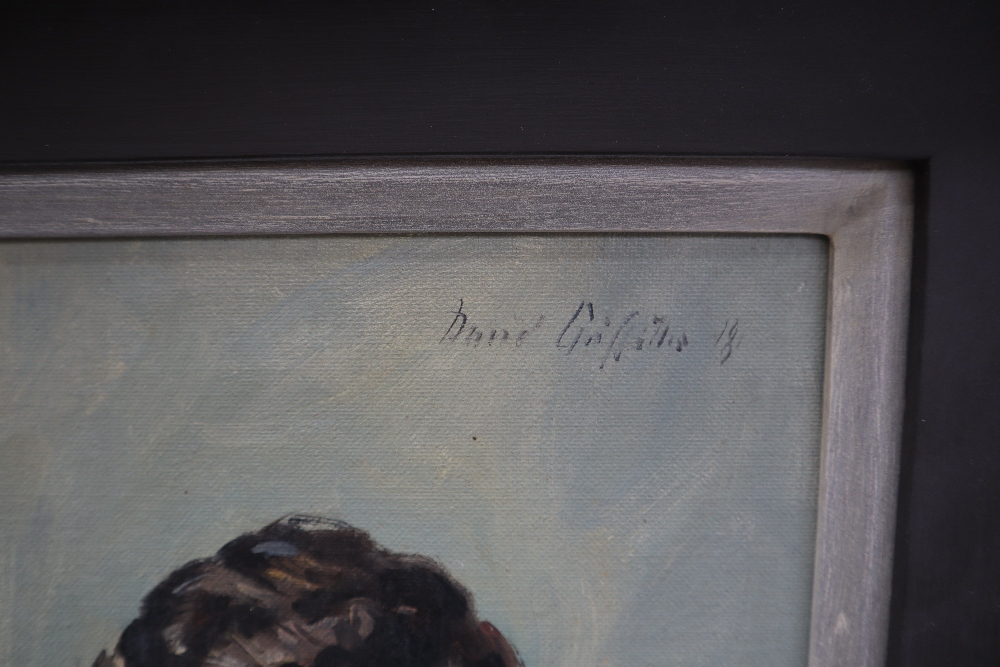 David Griffiths John Owen Head and shoulders portrait Oil on board Signed and dated 1981 34 x - Image 5 of 5