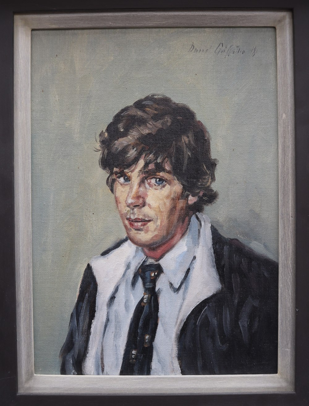 David Griffiths John Owen Head and shoulders portrait Oil on board Signed and dated 1981 34 x - Image 2 of 5