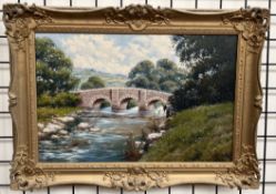 Antonio Sanino Fishing in Umbria Oil on canvas Signed ***TO BE RE-OFFERED IN A FUTURE SALE FOR