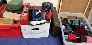 A collection of various jewellery boxes