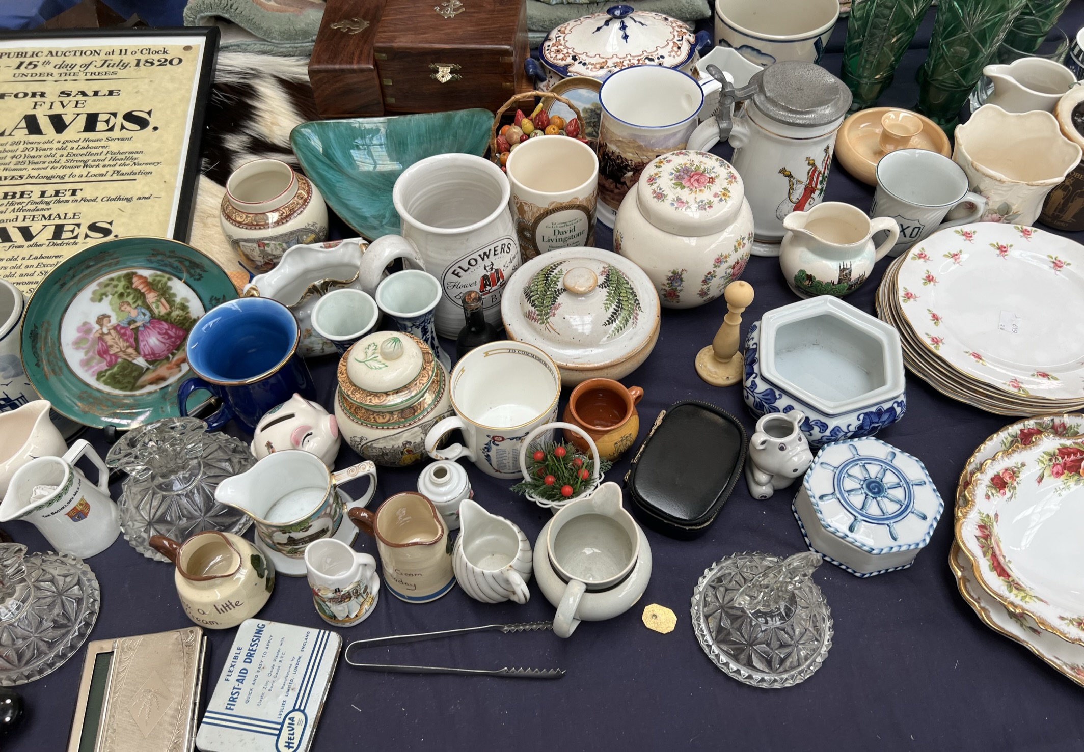 A large lot including Old Country Roses part dinner set together with a stein, vases, plates, - Image 4 of 5