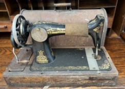 A Singer sewing machine,