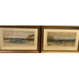 M E Lloyd Pembrokeshire Coast Watercolour Signed Together with a companion "Off Cardigan Bay"