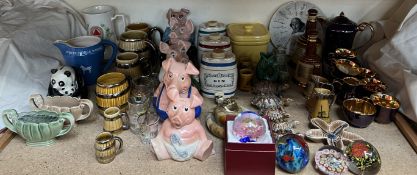 A set of five Wade Natwest piggy banks together with Wade barrels, Wade tortoises,