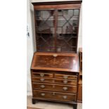 A 19th century mahogany bureau bookcase,