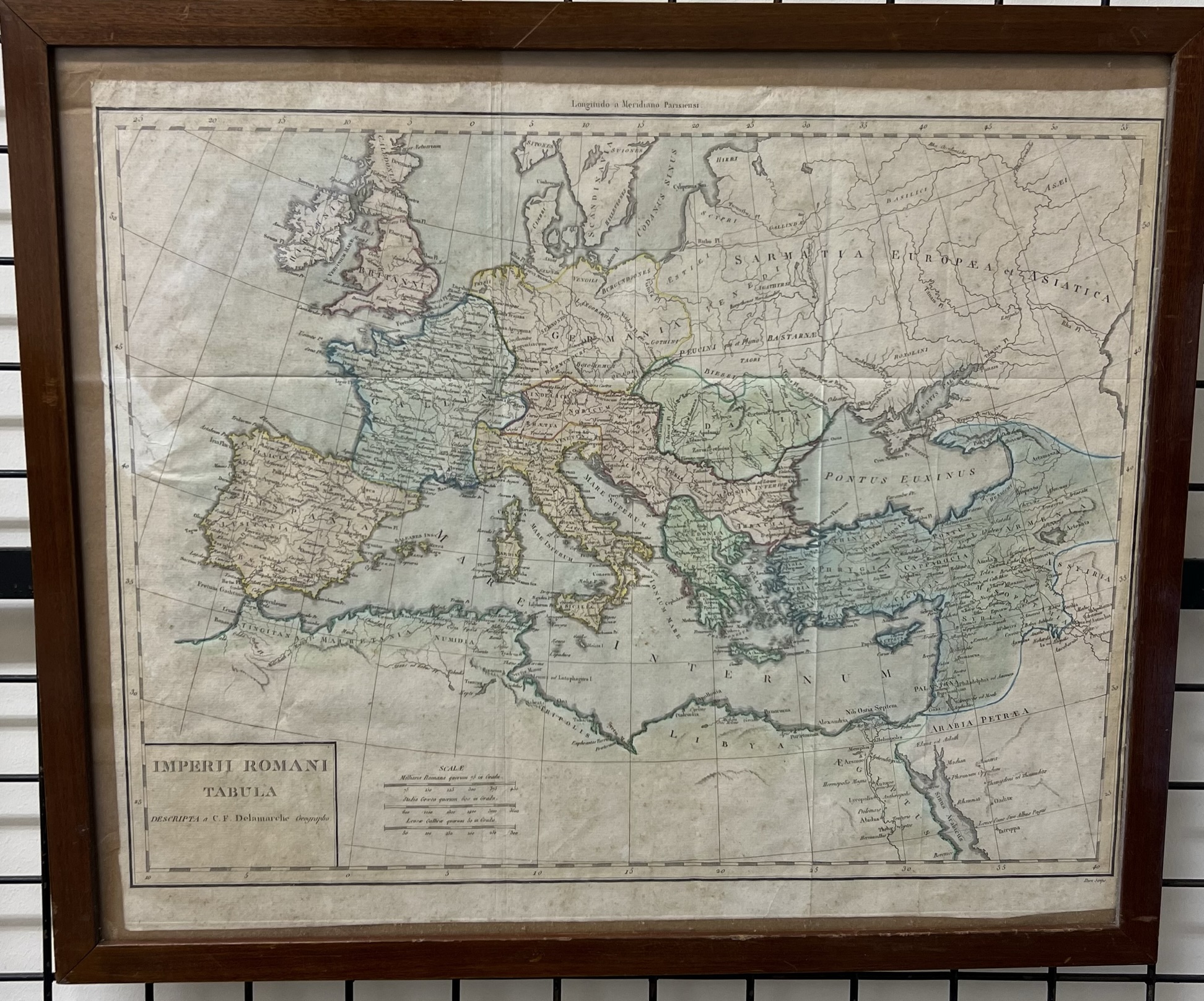 A later hand coloured map "Imperii Romani Tabula", by C.F.