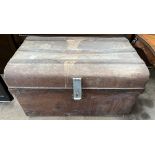 A tin trunk