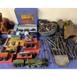 A Hornby Dublo train set, boxed together with an O gauge Flying Scotsman locomotive and Tender,