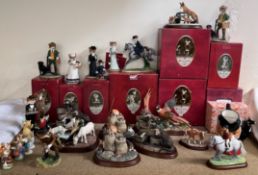 Border Fine Arts Reynard Estate figures, including Denton, Hudson, Uncle Monty, Mrs B, Lady Reynard,