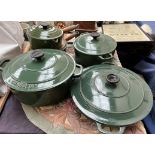 Assorted Chasseur cooking pans etc