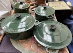 Assorted Chasseur cooking pans etc