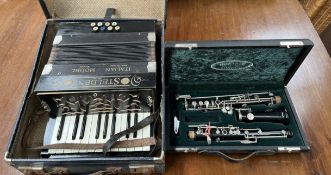 A Boosey and Hawkes oboe together with a Steldeni piano accordion .