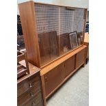 A teak wall unit,