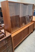 A teak wall unit,