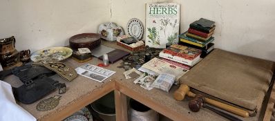 The Times Atlas, New Edition together with other books, stamps, coins, gavels, copper lustre jug,