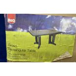 A B&Q Green rectangular garden table ***PLEASE NOTE THAT THIS LOT WILL BE DISPOSED OF 14 DAYS FROM